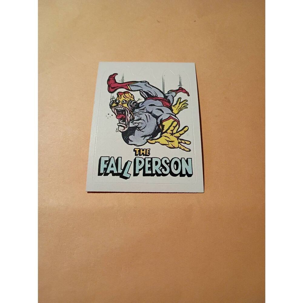 1983 General Mills Zero Hero Trading Card Sticker Vintage #50 Fall Person
